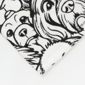 Hundekopfmuster Fleecedecke (Ecke)