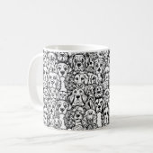 Hundekopfmuster Kaffeetasse (Vorderseite Links)