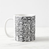 Hundekopfmuster Kaffeetasse (Links)