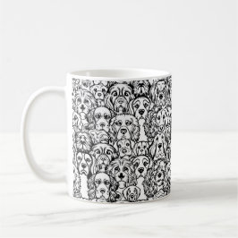 Hundekopfmuster Kaffeetasse