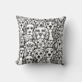 Hundekopfmuster Kissen