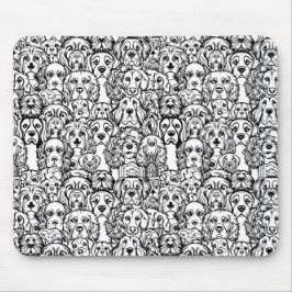 Hundekopfmuster Mousepad