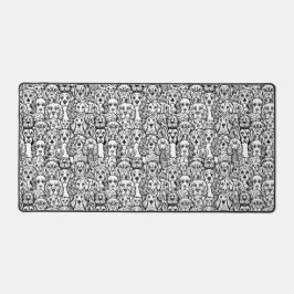 Hundekopfmuster Schreibtischunterlage