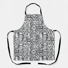 Hundekopfmuster Schürze