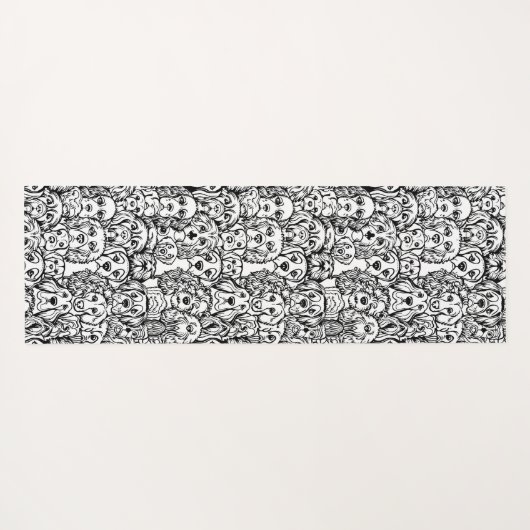 Hundekopfmuster Yogamatte (Rückseite (Horizontal))