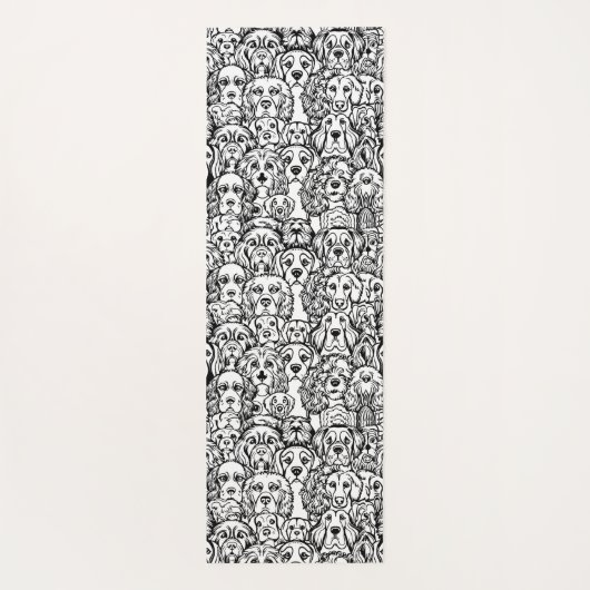 Hundekopfmuster Yogamatte (Rückseite)
