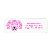 Hundekopfpawprints / Hot Pink und White / (Vorne)