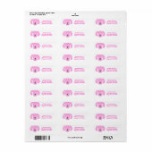 Hundekopfpawprints / Hot Pink und White / (Vorne)