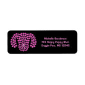 Hundekopplungen / Hot Pink & Black / (Vorne)