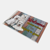 Hundekorative Matte, Funny Dog Rug Fußmatte (Schrägansicht)