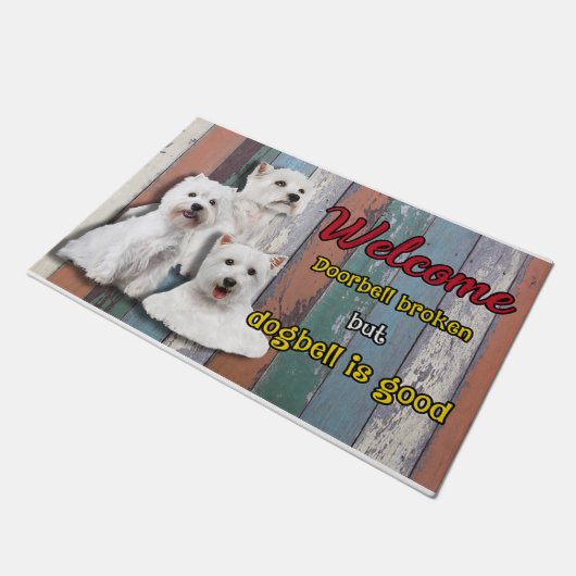 Hundekorative Matte, Funny Dog Rug Fußmatte (Schrägansicht)