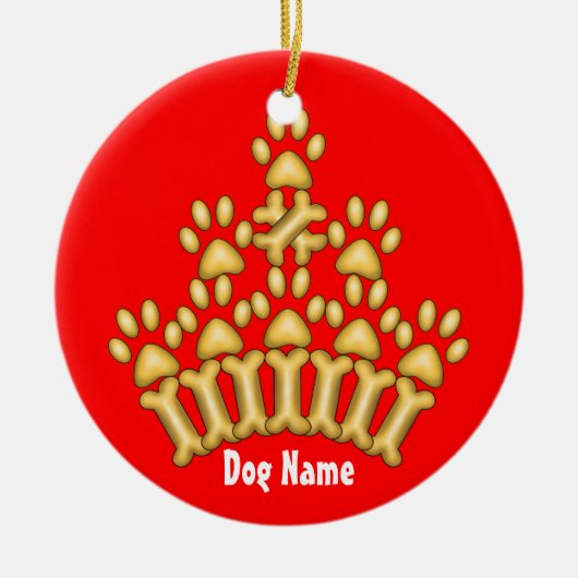 Hundekrone Keramikornament (Vorne)