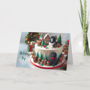 Hundekuchen-Karte für Neufundland Feiertagskarte