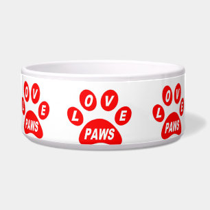 Hundekugel-Liebe Paws Rot Napf