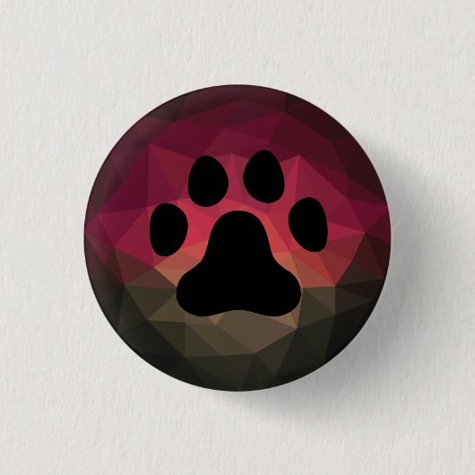 Hundekuh, farbenfrohe Designgolfe für Tiere Button (Vorderseite)