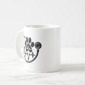 Hundekuh und Stethoskop mit Puls Kaffeetasse (Vorderseite Links)