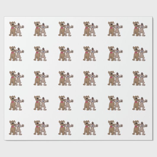 Hundekumpel Geschenkpapier (Flach)