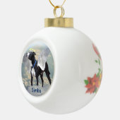 Hundekundenspezifische Keramik Kugel-Ornament (Rechts)