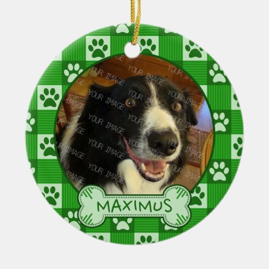 Hundekundenspezifischer Keramik Ornament (Vorne)