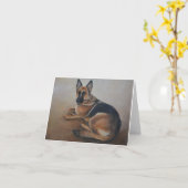 Hundekunst Karte (Gelbe Blume)