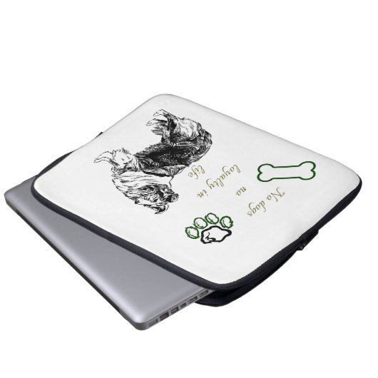 Hundekunst Laptopschutzhülle (Vorne Knopf)