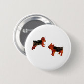 Hundekunst-niedliche Terrier Button (Vorne & Hinten)