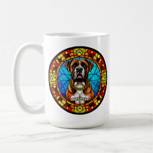 Hundekunstwerk im Bleiglasstil Kaffeetasse