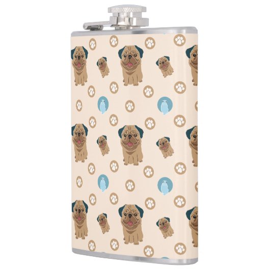 Hundekuppelmuster Flachmann (Links)