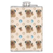 Hundekuppelmuster Flachmann (Rückseite)