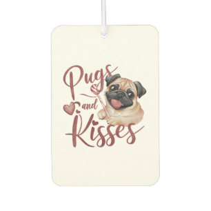 Hundekuss .Pugs & Kisses Watercolor Tee Autolufterfrischer