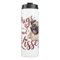 Hundekuss .Pugs & Kisses Watercolor Tee