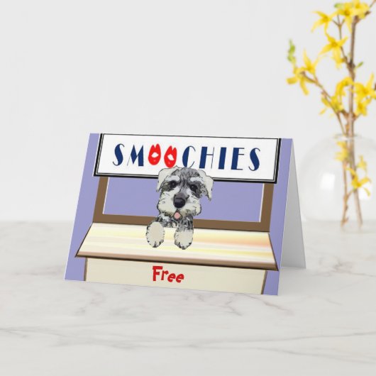 Hundeküsse Karte (Gelbe Blume)