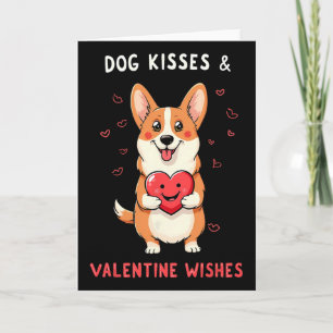 Hundeküsse und Valentinstagswünsche Corgi Liebe Karte