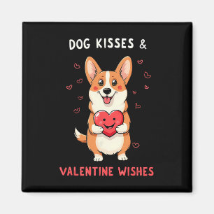 Hundeküssen und Valentinstagswünsche Corgi Liebe Magnet