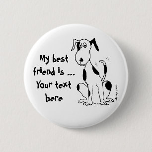 Hundelachen mit ihren Schwänzen! … Knopf Button