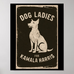 Hundeladies für Kamala Harris Poster