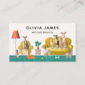 Hundelandwanderung und Tierhundsitzen Visitenkarte (Vorderseite)