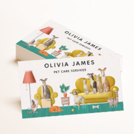 Hundelandwanderung und Tierhundsitzen Visitenkarte