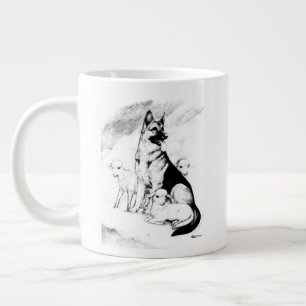 Hundeleben, die Uhr des Meisters Jumbo-Tasse
