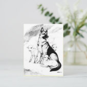 Hundeleben, die Uhr des Meisters Postkarte (Stehend Vorderseite)