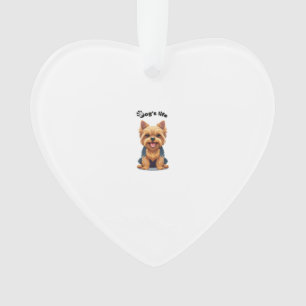 Hundeleben Spaß Yorkshire Terrier Illustration Ornament