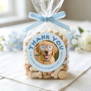 Hundelecker Hochzeit Geschenken Hunde Foto Danke Runder Aufkleber
