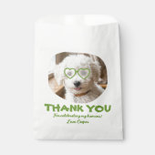 Hundelecker Hochzeit Hunde Foto Danke Geschenktütchen (Vorderseite)