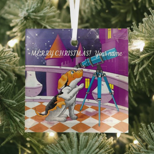 Hundeleskop Ornament Aus Glas (Insitu)