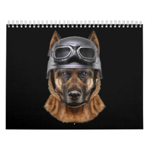 Hundelhund-Helm-Geschenk für Fahrradfahrer Kalender