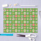 HundeLiebe auf Grün Seidenpapier (Handwerk)