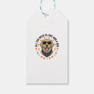 Hundeliebe Vintage Retriever Pfotenabdruck-Shirt-D Geschenkanhänger