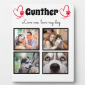 Hundeliebhaber 4 Foto, angepasste Collage Tabletop Fotoplatte (Vorderseite)