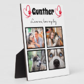 Hundeliebhaber 4 Foto, angepasste Collage Tabletop Fotoplatte (Seite)