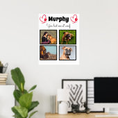 Hundeliebhaber 4 Foto Collage personalisiert Poster (Heimbüro)